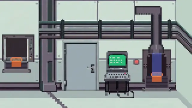 Animation: the warehouse floor distorting during a system glitch.